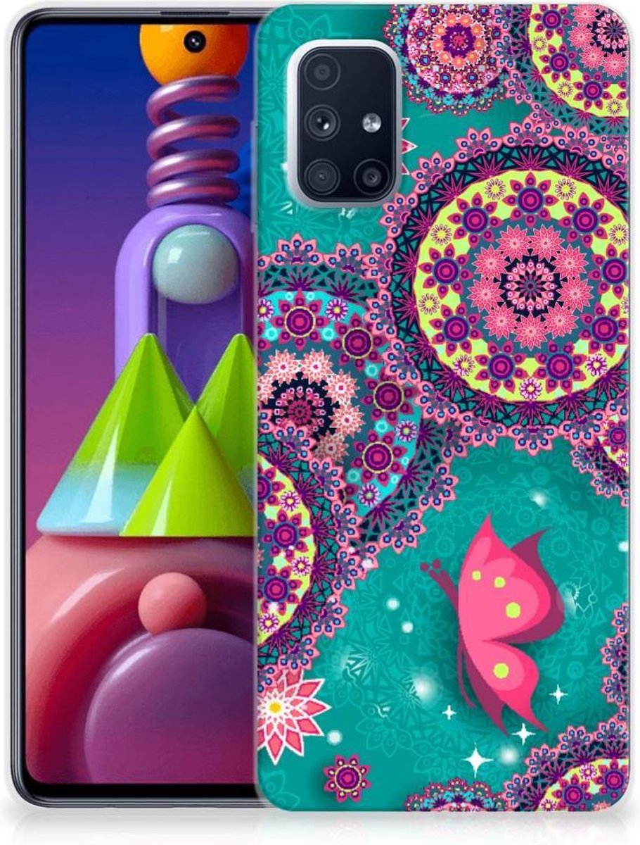Samsung Galaxy M51 Hoesje maken Cirkels en Vlinders