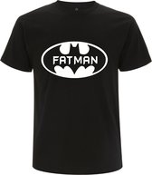 Fatman heren t-shirt | batman | superheld | gotham | dik | dikzak | cadeau | Zwart