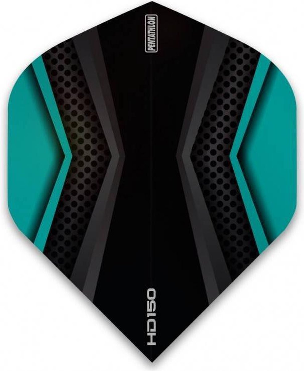 Pentathlon HD150 Black-Aqua - Dart Flights