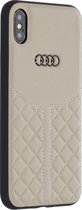 Beige hoesje Audi Q8 Serie iPhone Xs Max - Echt leer