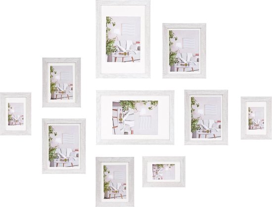 Cadre photo - Henzo - Moderne - Mur photo - 10 cadres - Blanc
