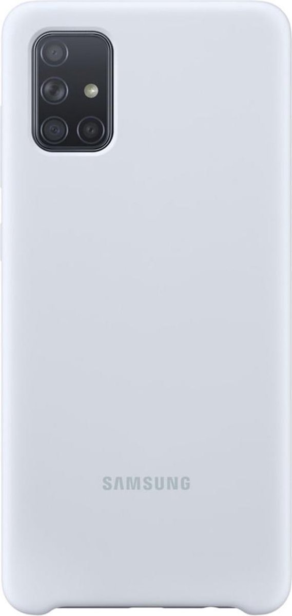 Samsung Siliconen Backcover Hoesje - Geschikt voor Samsung Galaxy A71 - Zilver