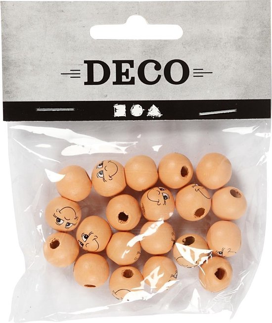 Tête, d: 12 mm, bois, 20 pces