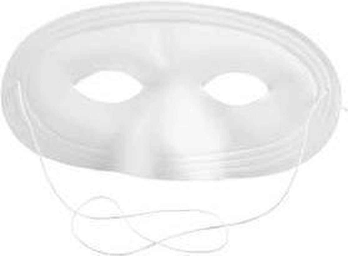 Masker, H: 10 cm, B: 17,5 cm, wit, 12 stuk/ 1 doos