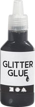 Glitterlijm. zwart. 25 ml/ 1 fles