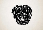 Wanddecoratie - Hond - Schnoodle - L - 75x78cm - Zwart - muurdecoratie - Line Art