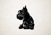 Wanddecoratie - Hond - Schotse terrier 1 - S - 58x43cm - Zwart - muurdecoratie - Line Art