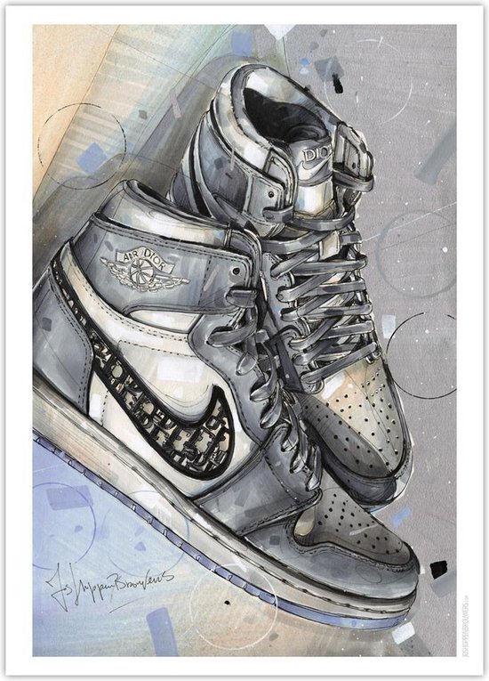 Nike air Jordan Dior poster (50x70cm) | bol.com