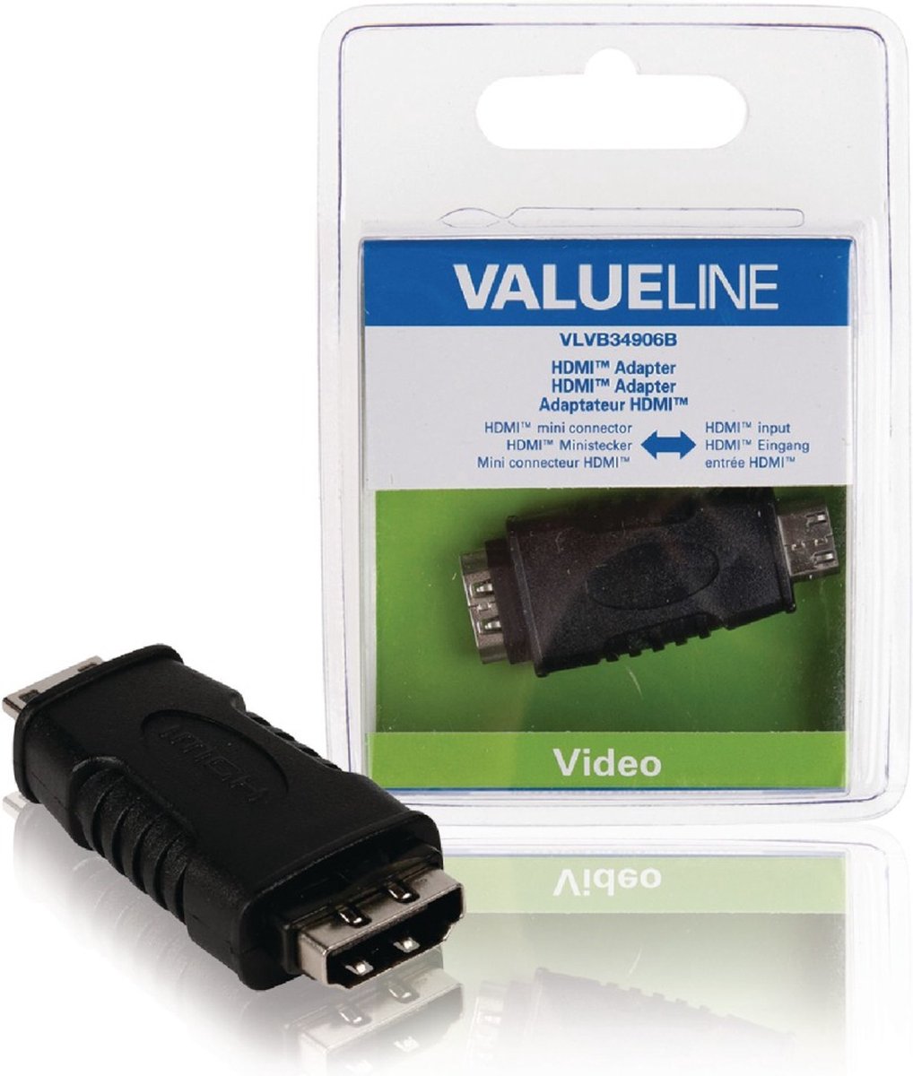 Valueline Vlvb34906b Hdmi-adapter Hdmi Mini-connector - Hdmi Input Zwart