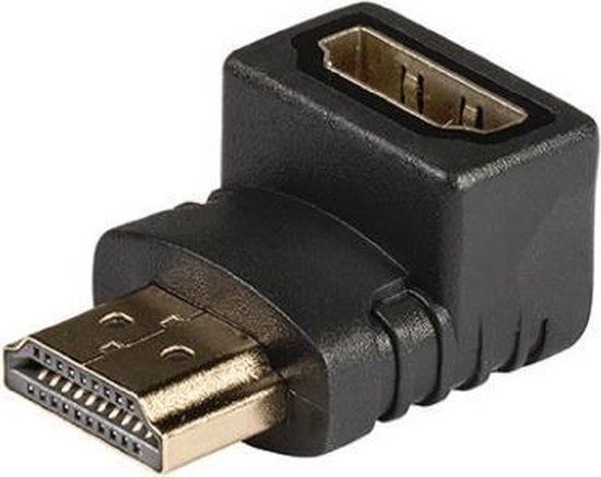 HDMI 90°-angled adapter HDMI Connector - HDMI input 1 pc grey | bol.com