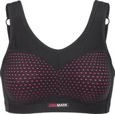 Sportbh- Swegmark-zwart/roze- 80F-conquer- de beste ondersteuning