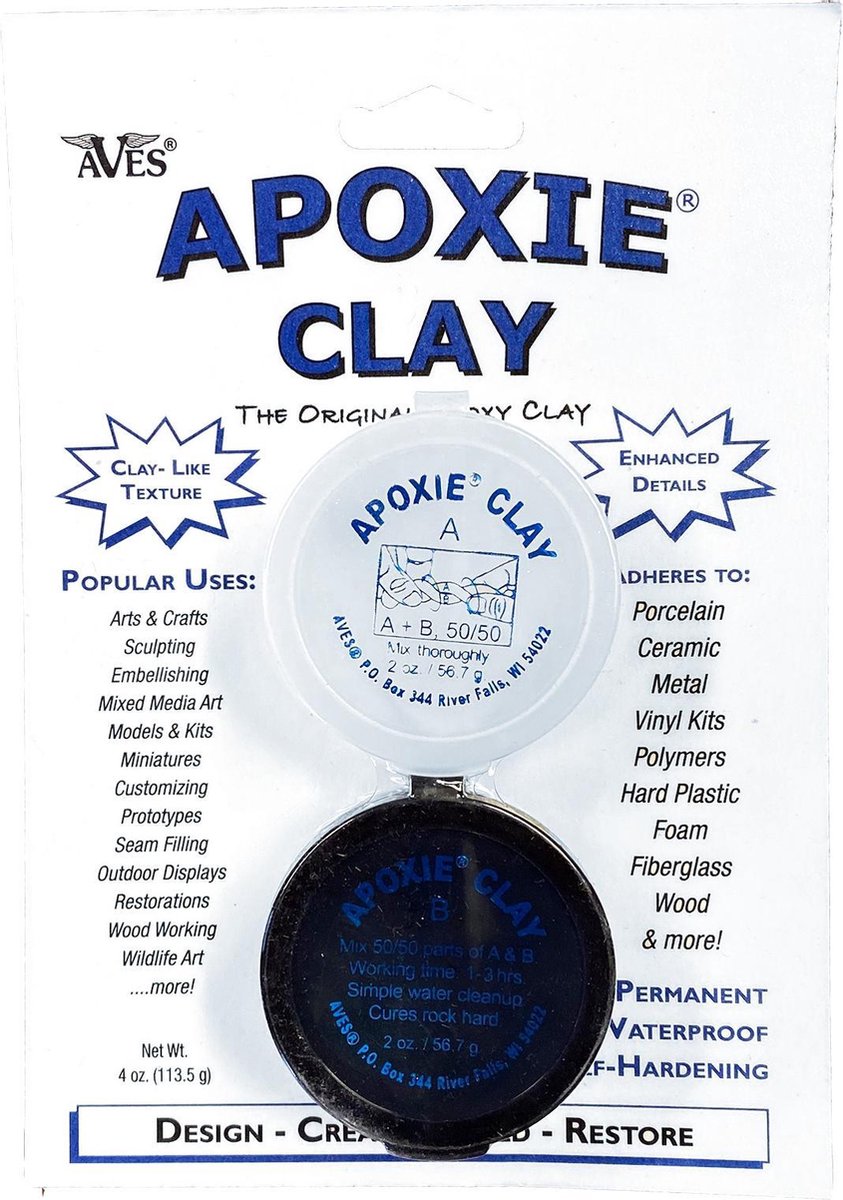 Apoxie Clay - Gewicht: 1/4 lb (113,4 gram), Kleur: Native