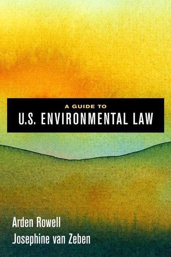 A Guide to U.S. Environmental Law - cover