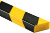 Knuffi stootrand hoekprofiel type D - geel-zwart - 1 meter - zelfklevend