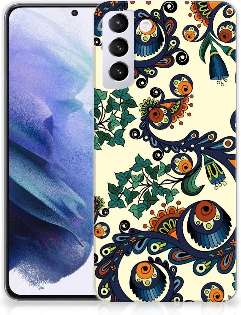 Siliconen Hoesje Samsung Galaxy S21 Plus Barok Flower