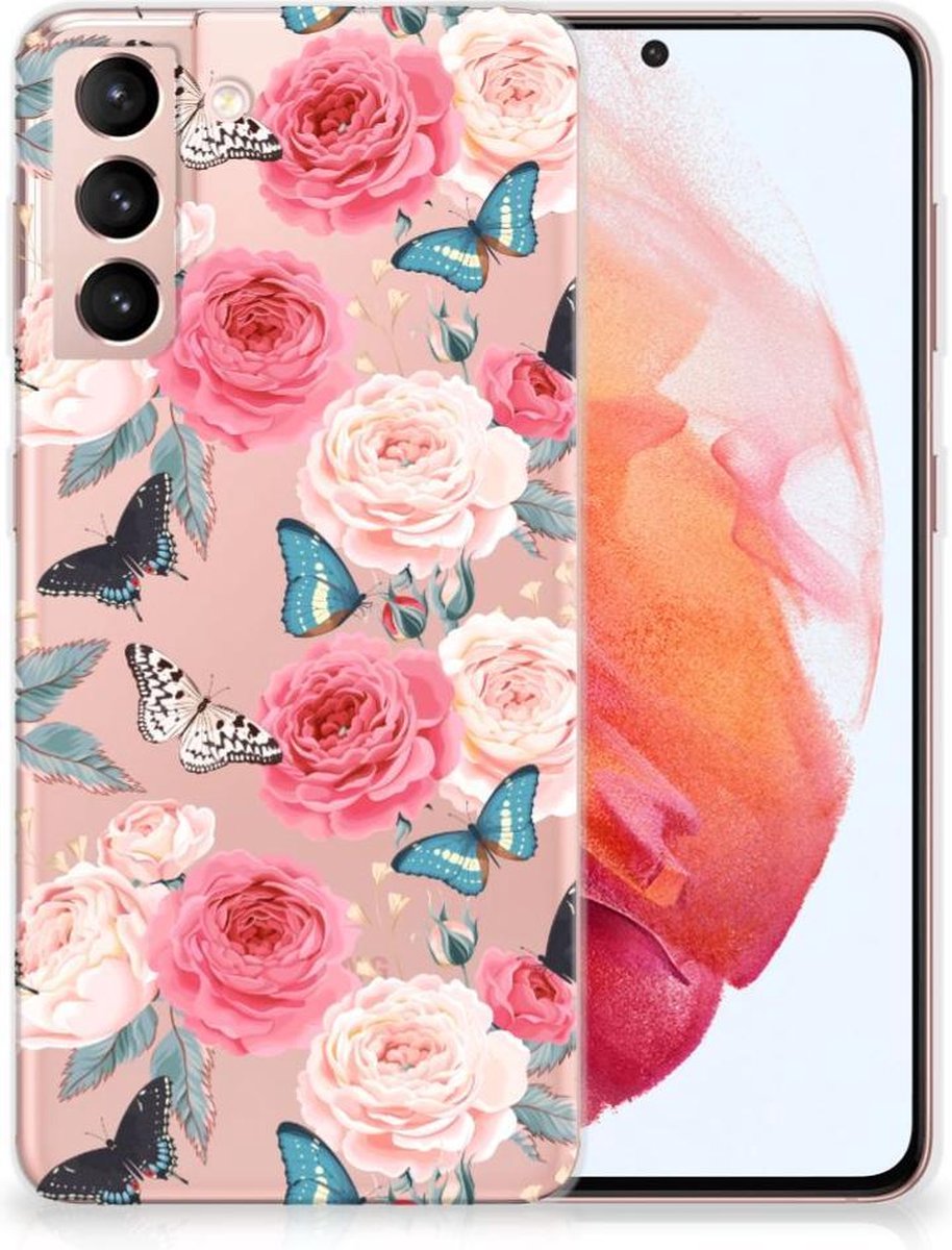 Samsung Galaxy S21 TPU Case Butterfly Roses