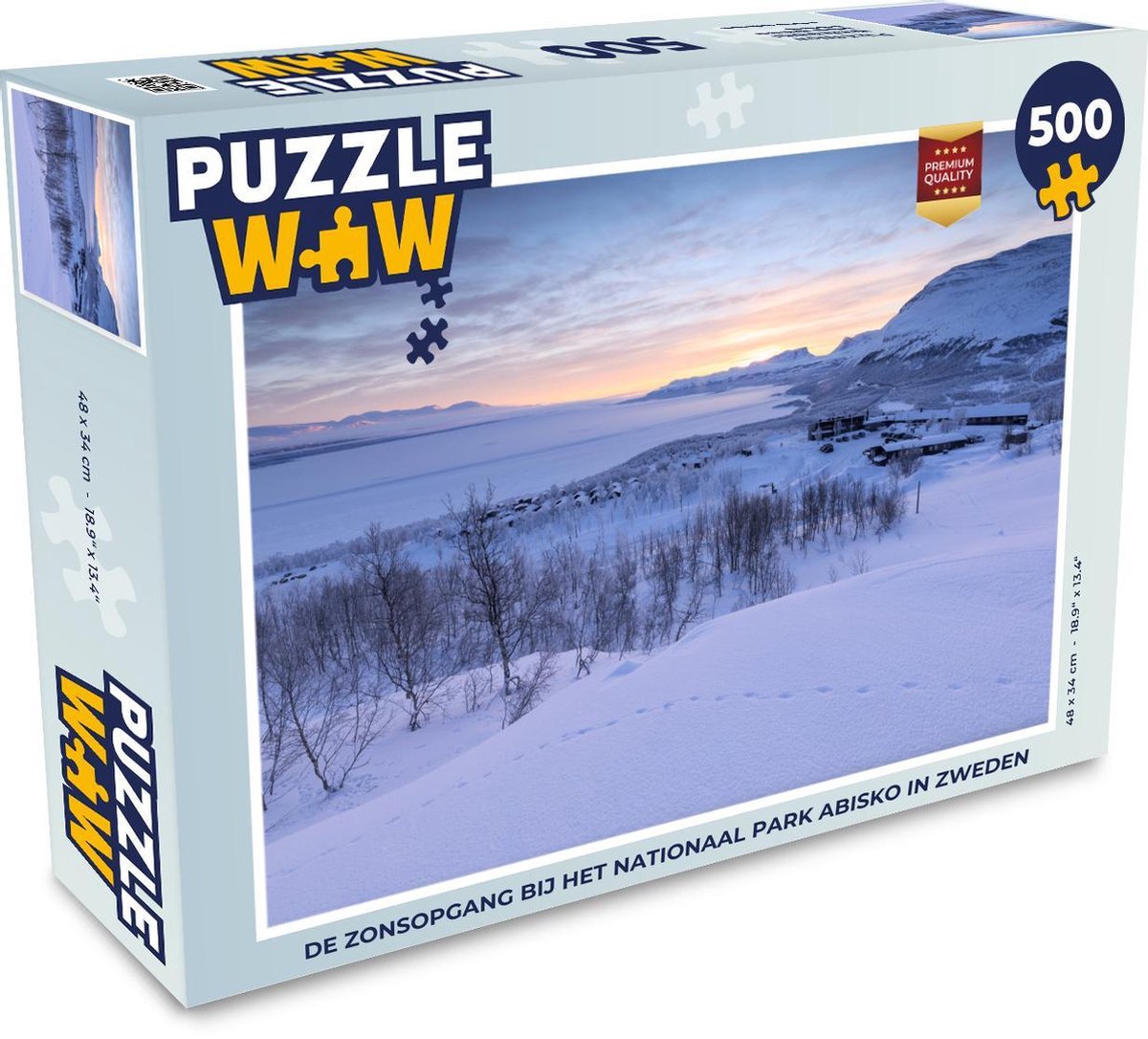 Afbeelding van product Puzzel 500 stukjes Nationaal park Abisko - De zonsopgang bij het Nationaal park Abisko in Zweden - PuzzleWow heeft +100000 puzzels