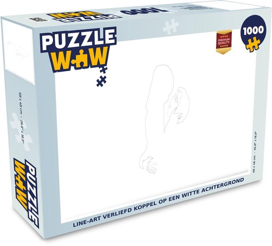 Puzzel Koppel - Line art - Zwart - Wit - Legpuzzel - Puzzel 1000 stukjes  volwassenen | bol.com