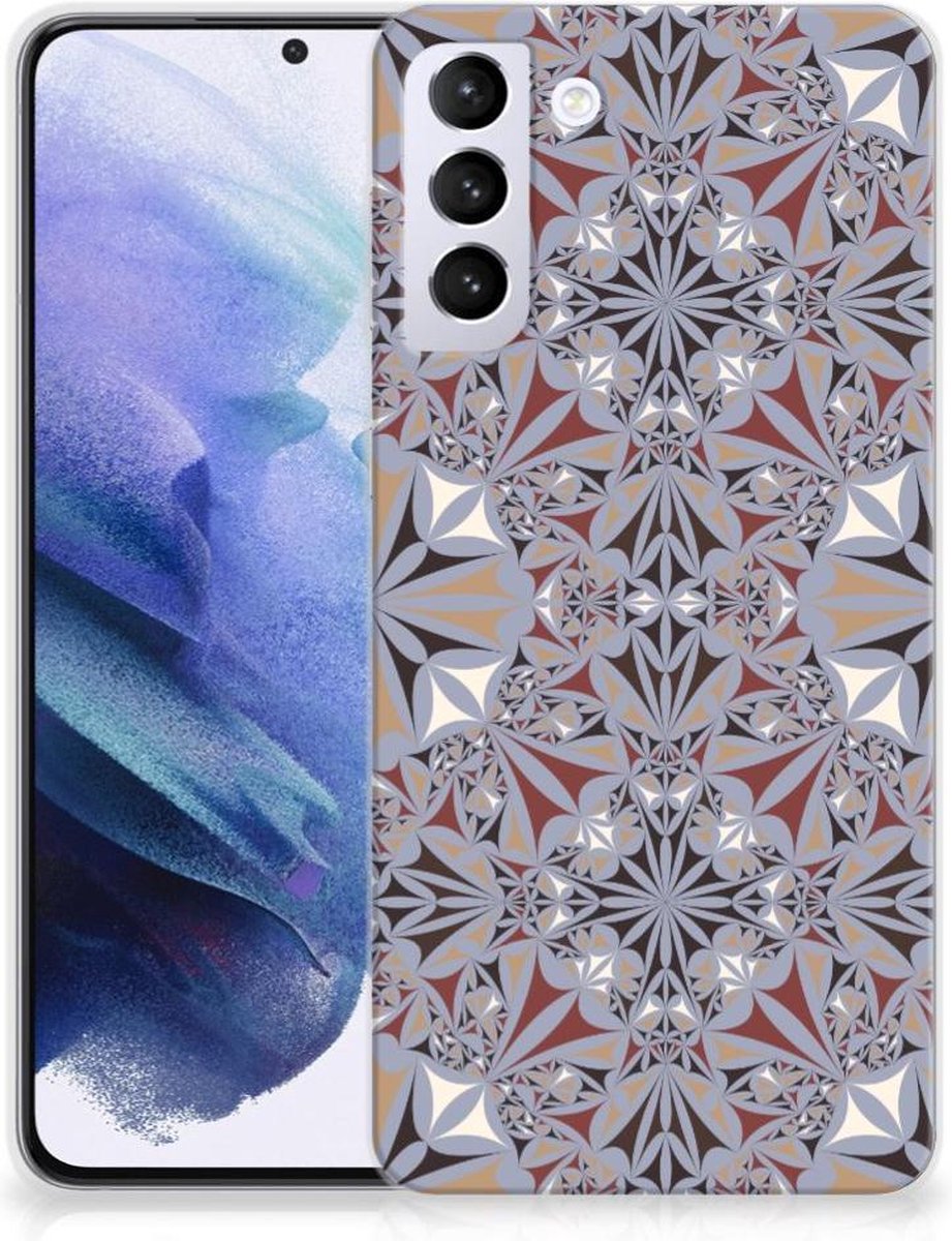 Samsung Galaxy S21 Plus TPU Siliconen Hoesje Flower Tiles