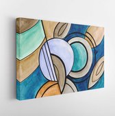Onlinecanvas - Schilderij - Abstract Art Design Art Horizontal Horizontal - Multicolor - 40 X 50 Cm
