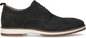 Manfield - Heren - Grijze suède veterschoenen - Maat 43