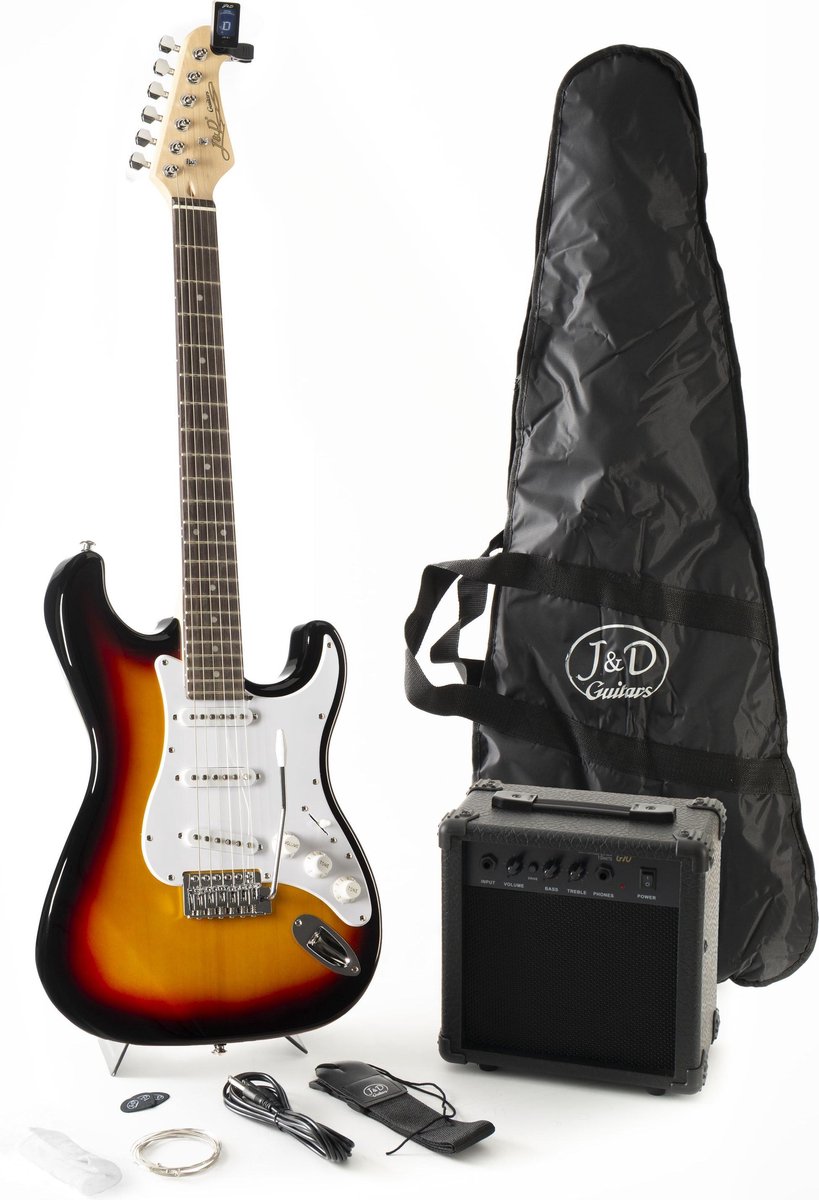 J & D ST pakket SB Sunburst - Elektrische gitaar