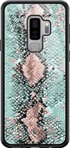 Samsung S9 Plus hoesje glass - Baby snake | Samsung Galaxy S9+ case | Hardcase backcover zwart