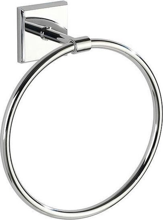 Wenko Handdoekhouder Laceno Power-loc 18,5 X 21 Cm Abs Zilver