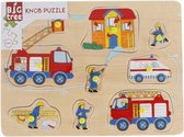 Big Tree Vormenpuzzel Brandweer Junior Hout 8 Stukjes