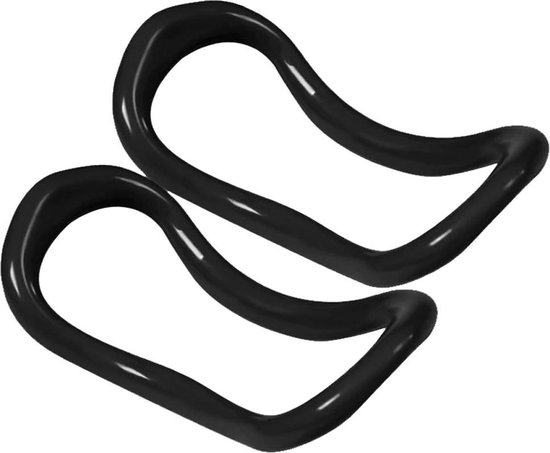 NordFalk yoga / pilates ring 23 cm - fitness stretch ring - 2 stuks -  zwart