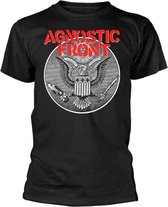 Agnostic Front Heren Tshirt -XL- Against All Eagle Zwart