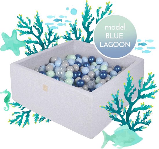 MeowBaby® balle Set Pit avec 300 boules - jeu Blue Laggon