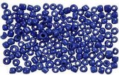 Rocailles, afm 8/0 , d: 3 mm, blauw, 500gr, gatgrootte 0,6-1,0 mm