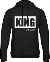 King / Queen Hoodie Big (King - Maat XL) | Koppel Cadeau | Valentijn Cadeautje voor hem & haar