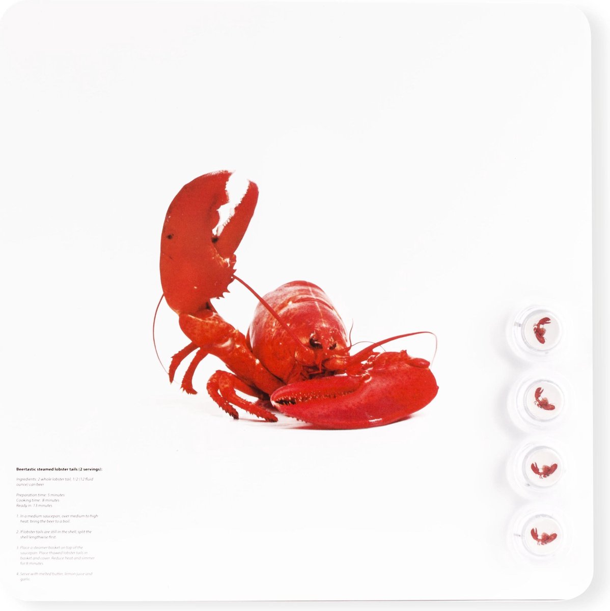 Dresz Magneetbord | Whiteboard | Beschrijfbaar | Inclusief 4 Magneten | 2 Montagehaken | Kreef | 29 x 29 cm | Rood