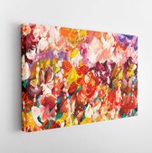 Abstract art bright painting, creative hand painted background, brush texture, acrylic painting on canvas, artwork, abstract flowers. Modern art. Contemporary art.  - Modern Art Ca