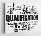Onlinecanvas - Schilderij - Qualification Word Cloud. Education Business Concept Background Art Horitonzal Horizontal - Multicolor - 75 X 115 Cm