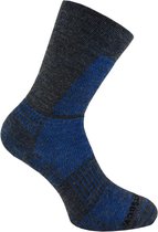 Wrightsock Coolmesh Merino Crew - Electric blue / grijs - S (34 - 37)