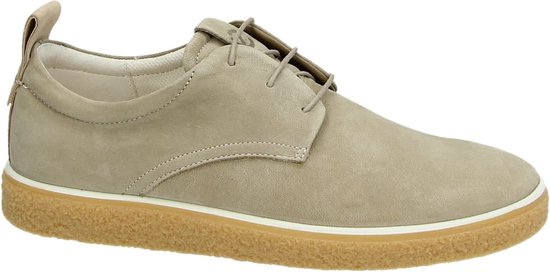 ECCO Crepetray heren sneaker - Beige - Maat 42 | bol.com