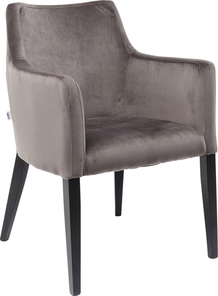 Kare Eetkamerstoel Mode Velvet Grey Grijs