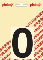 Pickup plakcijfer Helvetica 80 mm - zwart 0