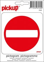 Pickup Pictogram alu rond diameter 15 cm - Verboden toegang inrijverbod