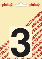 Pickup plakcijfer Helvetica 80 mm - zwart 3