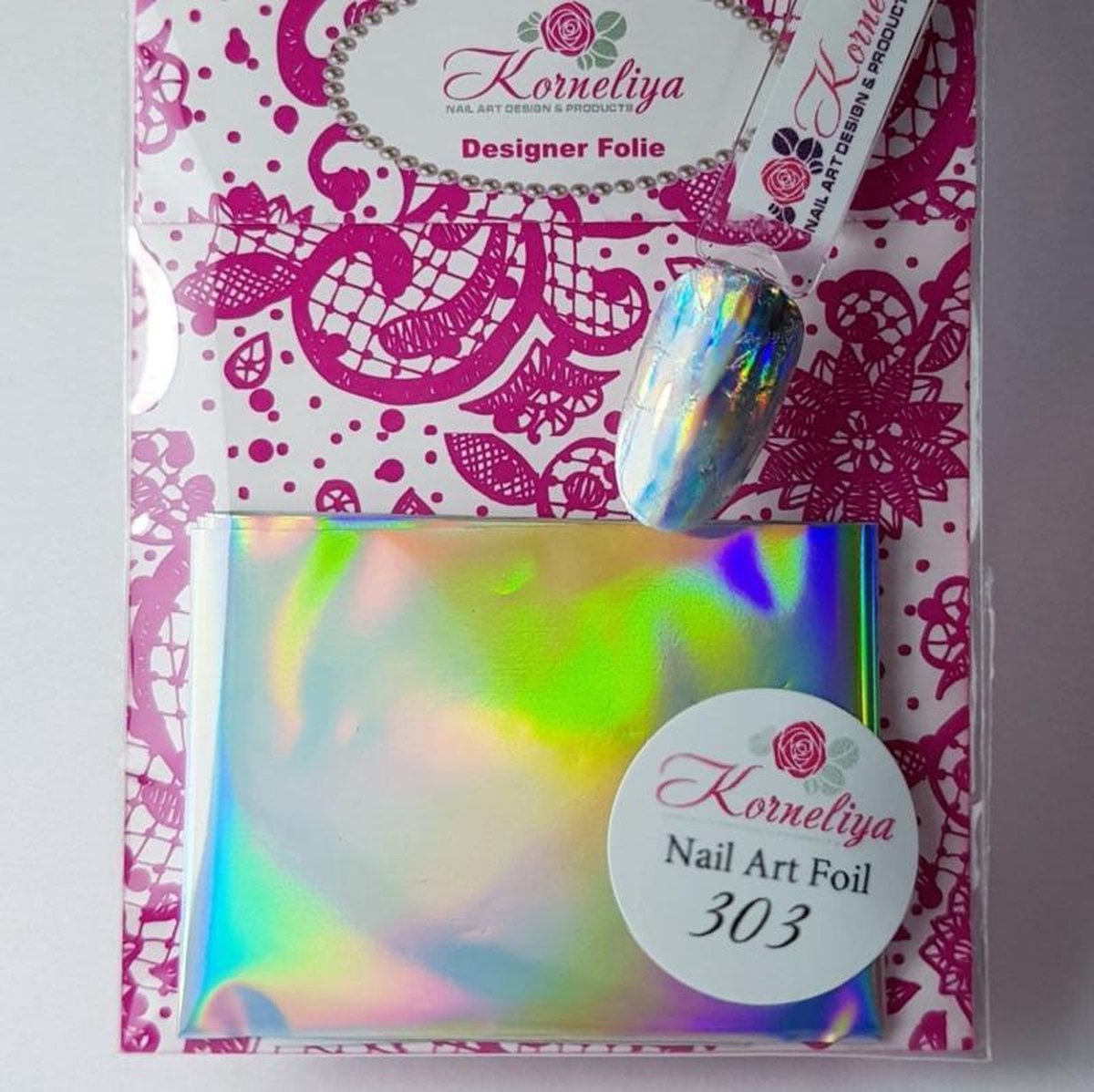 Goedkoopste Korneliya Nailart Folie Holografisch 303