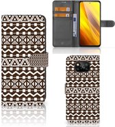 Bookcase Xiaomi Poco X3 | Poco X3 Pro Hoesje Aztec Brown