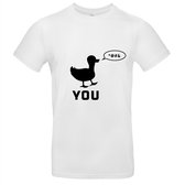 Duck you Heren t-shirt | eend | dieren | grof  | cadeau | Wit