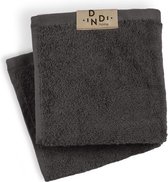 Dindi Home Gastendoek Soft Beauty Uni - 2x 30x50 - 70% gerecycled Katoen / 30% Katoen - Off Black