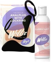 Willie Toys Anaaltoys - Anaalplug + Cockring pakket - Inclusief: Willie Anaal glijmiddel