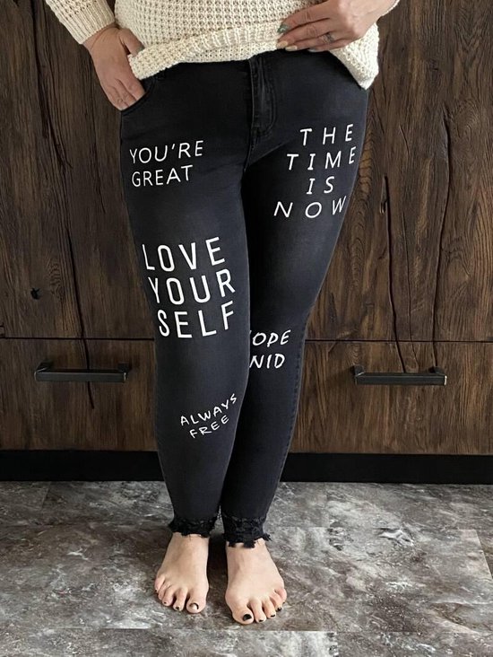 Miss RJ jeans, Zwart, Tekst, maat 42 | bol.com