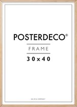 Fotolijst - Posterdeco - Premium Hout - Fotomaat 30x40 cm - Posterlijst - Fotolijstje - Eik